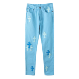 Chrome Hearts Denim Light Blue Jeans